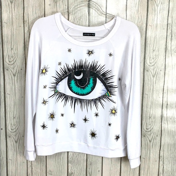 AQUA x Lauren Moshi Lunar Eye Graphic Sweatshirt - Picture 2 of 12